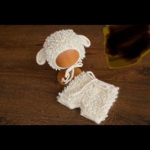 Baby lamb or sheep hat and shorts - Halloween